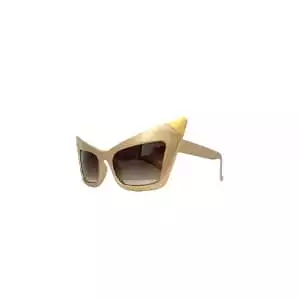 CAT-EYE SOLBRILLE MED GULE KANTER